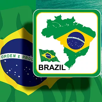 【國旗商品創意館】巴西國旗領土抗UV、防水貼紙/Brazil/世界多國款可選購