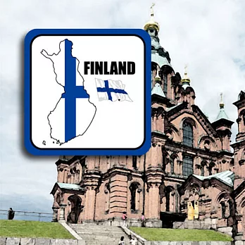 【國旗商品創意館】芬蘭國旗領土抗UV、防水貼紙/Finland/世界多國款可選購
