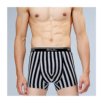 【VALENTINO】針織條紋平口褲-黑條紋XL深藍條紋