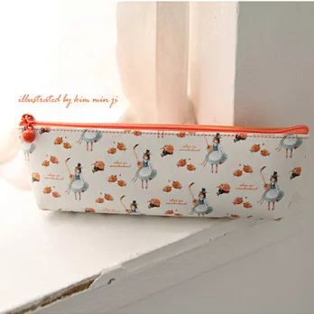 彩繪童話筆袋-Alice(澄橘)