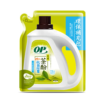 OP天然茶酚洗衣精補充包1500ml
