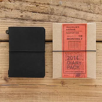 MIDORI Traveler’s Notebook 2014 PA月間手帳黑
