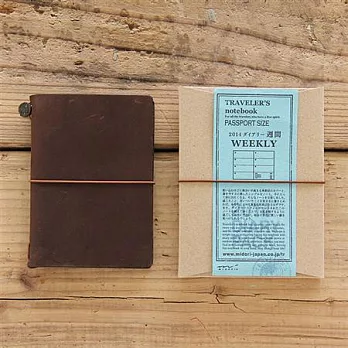 MIDORI Traveler’s Notebook 2014 PA週間手帳棕