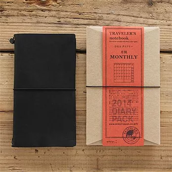 MIDORI Traveler’s Notebook 2014月間手帳黑
