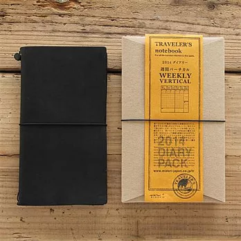 MIDORI Traveler’s Notebook 2014週間直式手帳 黑