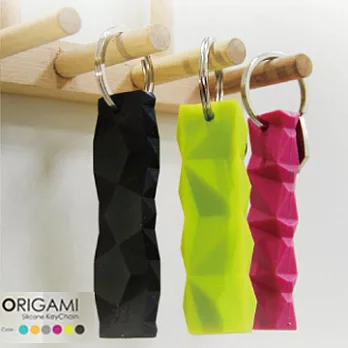 【蘭堂創意】ORIGAMI矽膠鑰匙圈組合- 本商品拆封後恕不退換! B綠桃黑