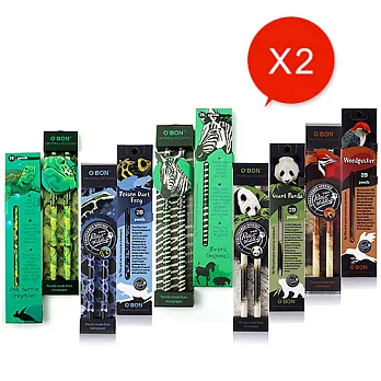 環保報紙鉛筆動物組合-A(全套20支)