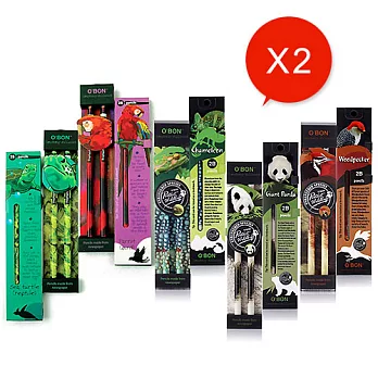 環保報紙鉛筆動物組合-B(全套20支)