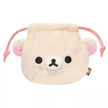 San-X 懶熊簡單生活系列立體毛絨束口袋(S) 。懶妹