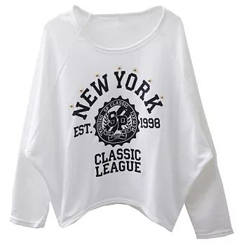 ROSE.小紐約自然感寬寬T恤2色 白系