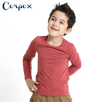 【Corpo X】童款保濕發熱保暖衣 (素色款)130紅