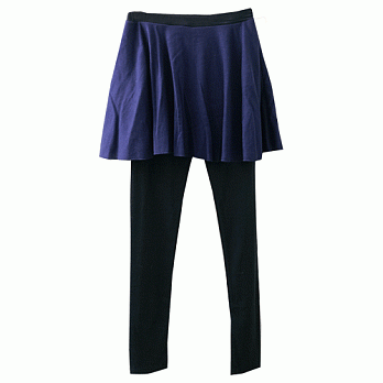 ROSE.秋冬色人氣款舒服磨毛彈性褲裙5色 深藍系