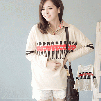 ROSE.英國倫敦高帽小衛兵厚T恤上衣杏系