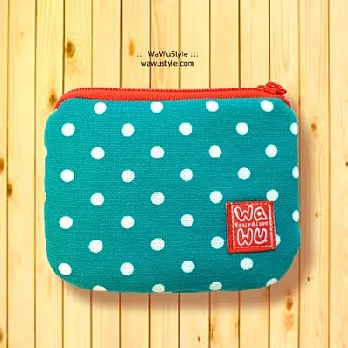 WaWu 小零錢包湖水綠點