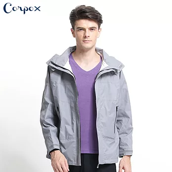 【Corpo X】男款Abletex高透濕防風防水輕量外套M灰