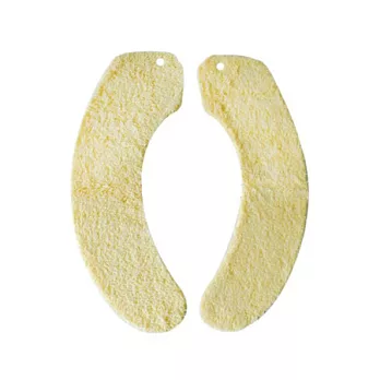 厚長毛絨馬桶坐墊-黃色