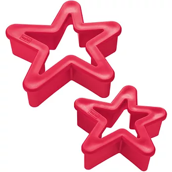 《KOZIOL》大小星星餅乾壓模器(紅)