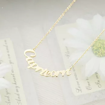 英文字母12星座鎖骨項鍊魔羯Capricor