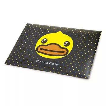 B. Duck 黃色小鴨橫式文件袋(黑底黃點點)