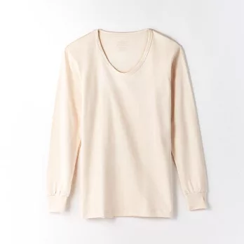 【和諧生活有機棉】紳士舒棉長袖內衣L原棉米白