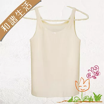 【和諧生活有機棉】女童細肩帶內衣M原棉米白