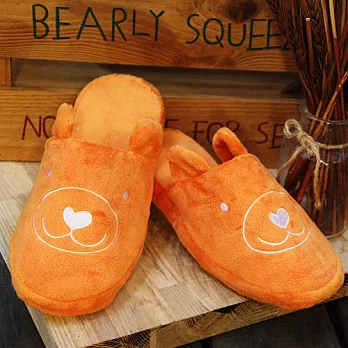 可愛絨毛拖鞋/活力橘