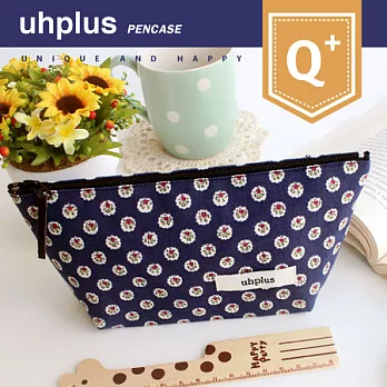 uhplus Q-plus寬底筆袋/ 夜空下的小花蕾