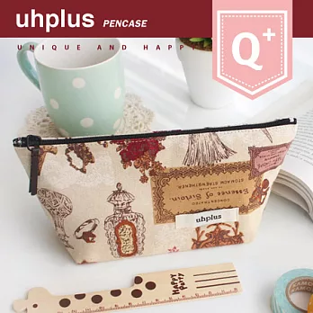 uhplus Q-plus寬底筆袋/ 路易十四的香水瓶