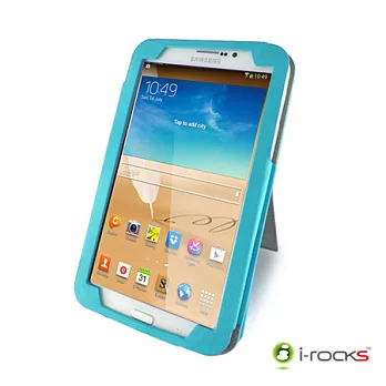 i-rocks Samsung Galaxy Tab3 & Tab4 7.0皮革保護套藍色