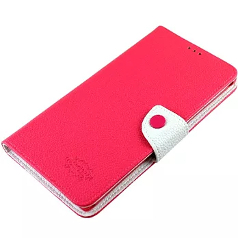 KooPin SONY Xperia Z Ultra /ZU (XL39h) 6.4吋 雙料縫線 側掀(立架式)皮套蜜桃紅