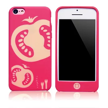Kalo 卡樂創意 iPhone 5C 水果拼盤矽膠保護套-番茄