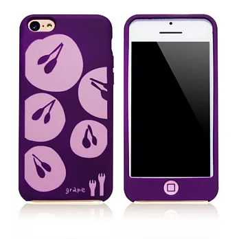 Kalo 卡樂創意 iPhone 5C 水果拼盤矽膠保護套-葡萄