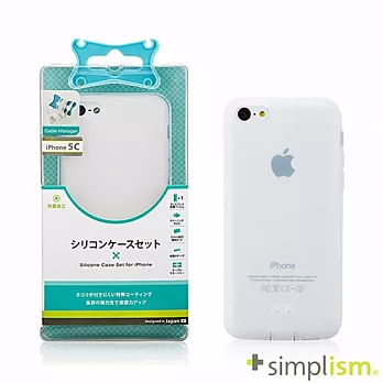 Simplism iPhone 5C 專用矽膠保護套組白色