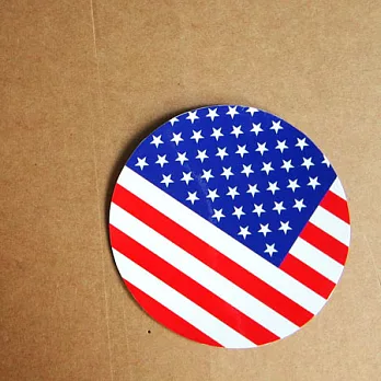 【國旗商品創意館】美國旗圓形抗UV、防水貼紙/USA/世界多國款可選購收集