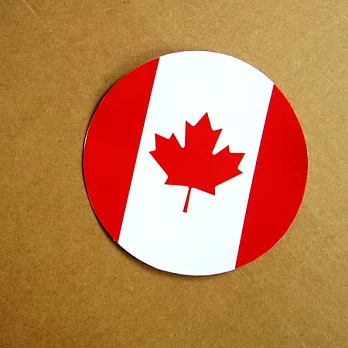 【國旗商品創意館】加拿大國旗圓形抗UV、防水貼紙/Canada/世界多國款可選購