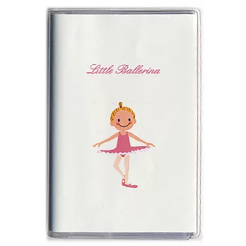 >芭蕾舞者典雅插入式名片夾10內頁入白色