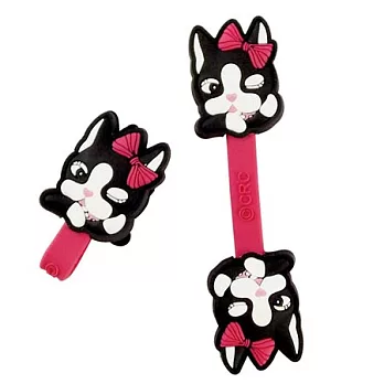 Rebecca Bonbon 鬥牛犬造型捲線器/集線器優雅蝴蝶結