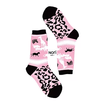 【Nori socks】2014 "World Tour" 「環遊世界」 南非 動物款 (South Africa Animal) / 粉紅色粉紅色