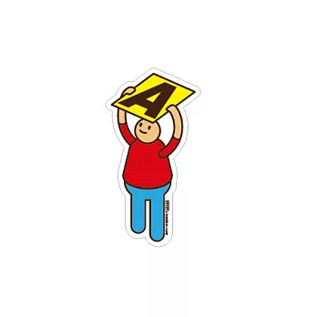 【UPUP舉牌小人】字母符號貼紙系列字母A