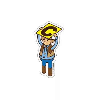 【UPUP舉牌小人】字母符號貼紙系列字母C