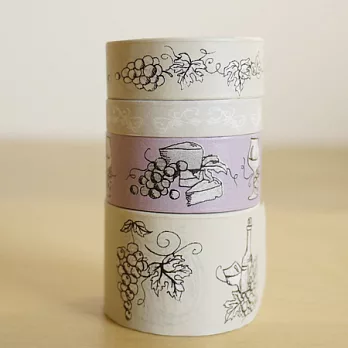 【Everyday is Christmas!】和紙膠帶組---葡萄香檳