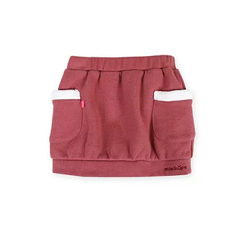 【minihope】立體口袋俏麗燈籠裙-130橘紅