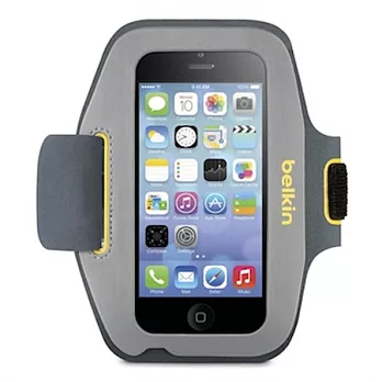 Belkin 潛水布 運動臂套 iPhone 5S / 5 / 5C / iPod Touch 5th灰黃