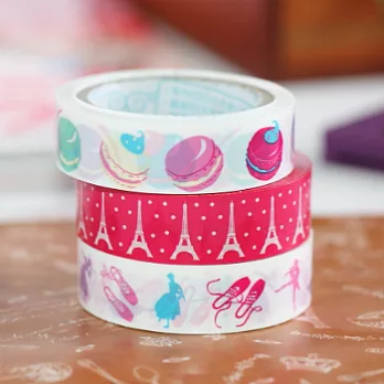 Prime Nakamura 巴黎馬卡龍膠帶(3捲入)