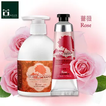 《MOMUS》乳木果花馥香氛組(護手霜+身體乳)-薔薇