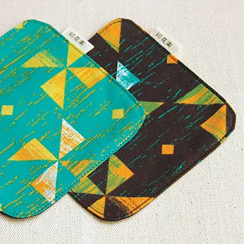 印花樂拼木紋系列-杯墊_水塘綠色(單入)