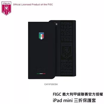 FIGC iPhone 5S 義大利甲級聯賽官方授權 左翻磁扣保護套 黑色