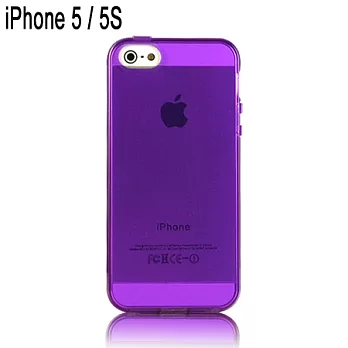 GCOMM iPhone5/5S 清透亮炫柔韌多彩保護套神秘紫