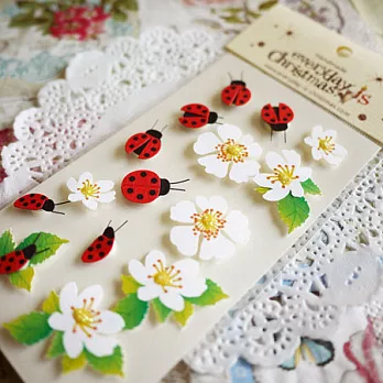 Handmade系列---《花間瓢蟲》手工貼紙