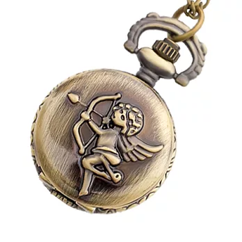 Watch-123 天使之戀-小型復古項鍊懷錶